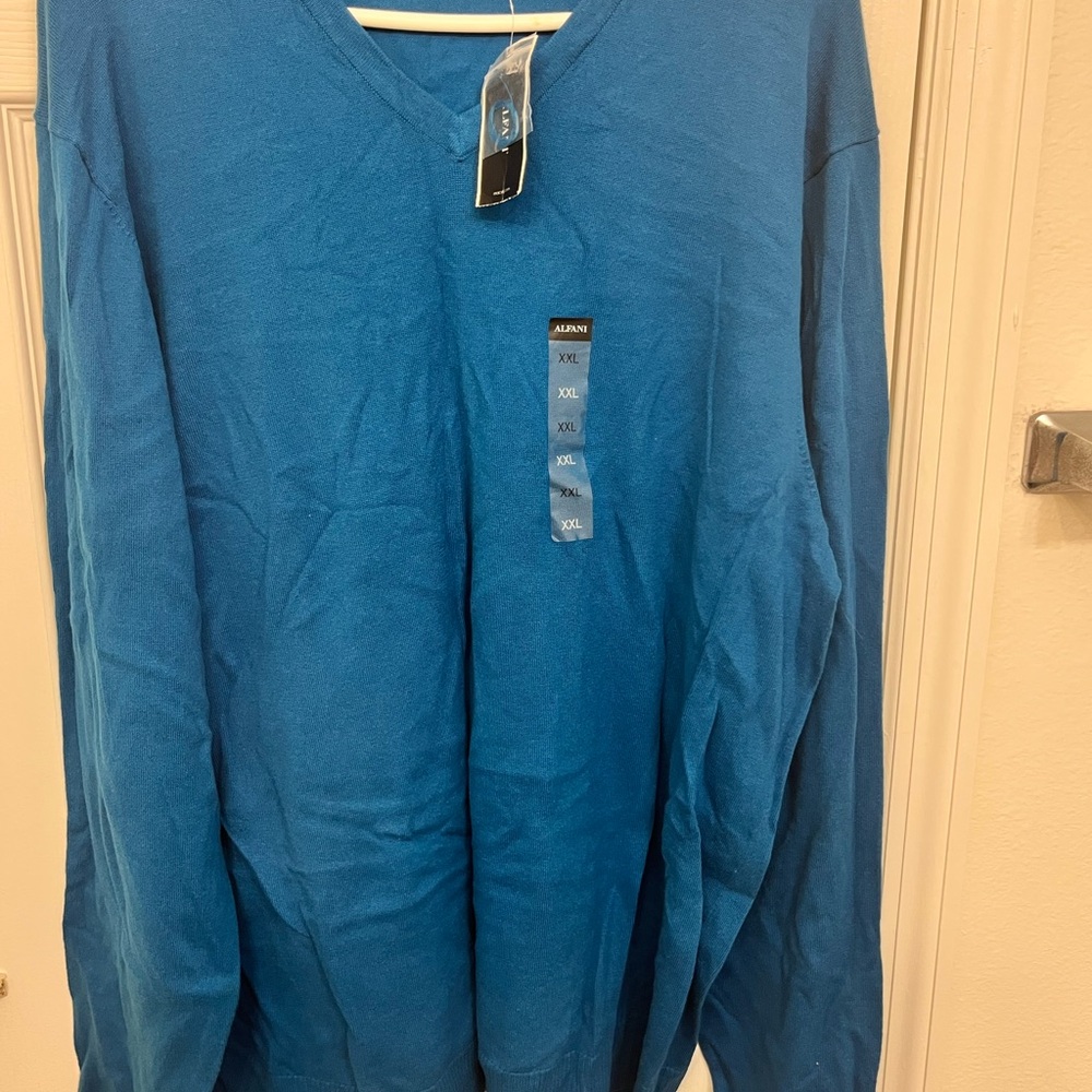 Alfani Blue Crew Neck Sweater